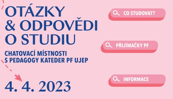 Chat místnost se zástupci kateder PF UJEP
