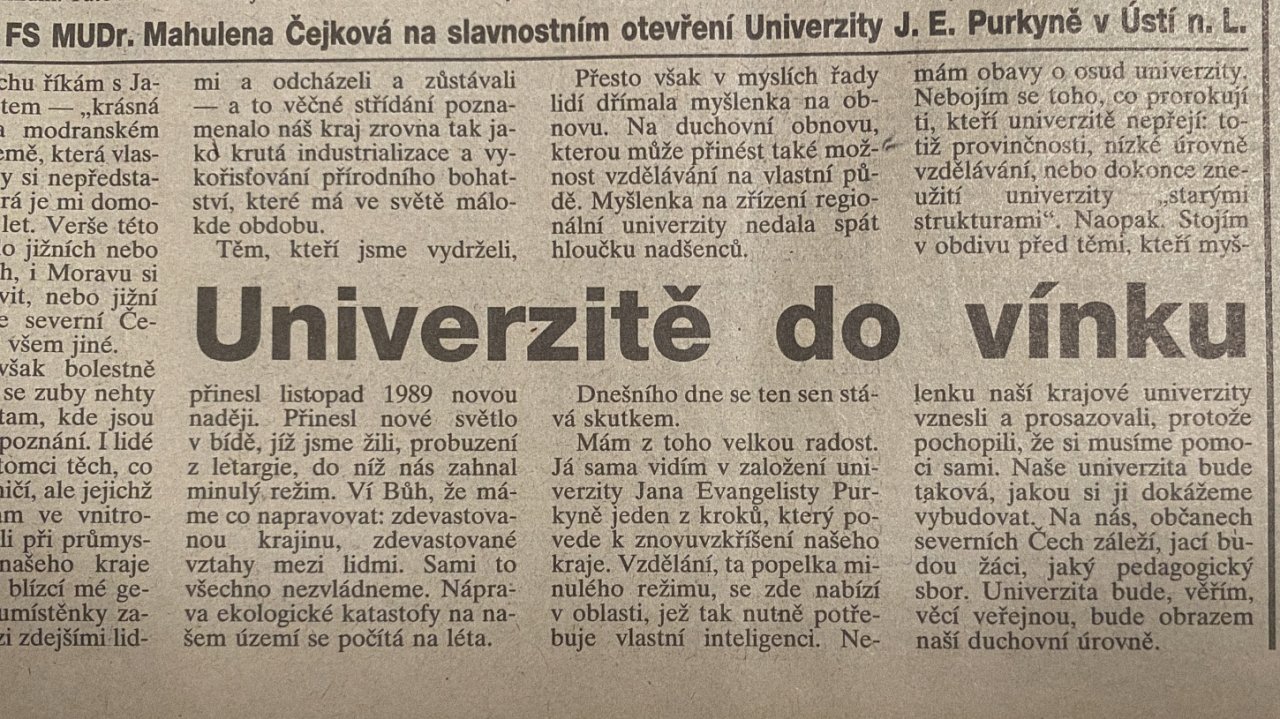 Univerzitě do vínku